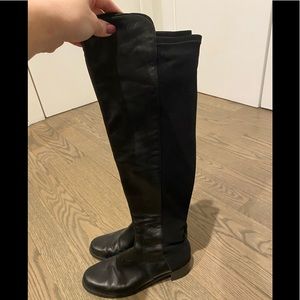 Stuart Weitzman Reserve black leather boots